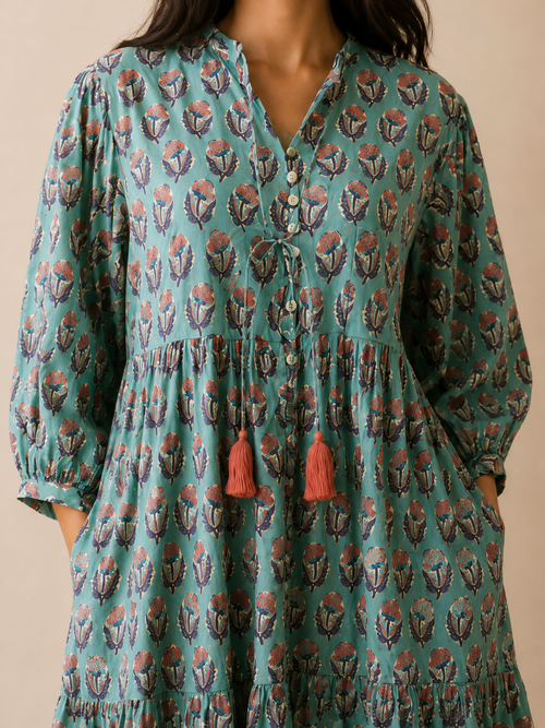 Gina Dress in Teal