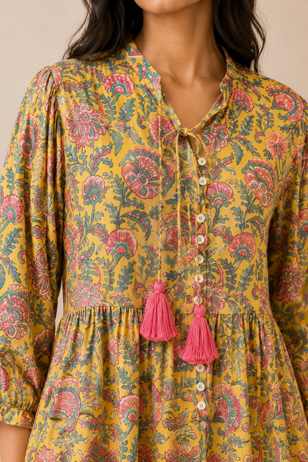 Gina Dress in yellow