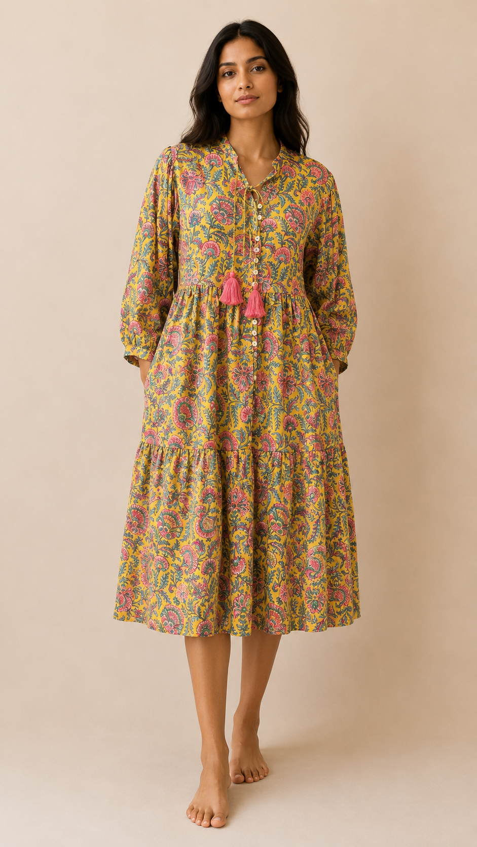 Gina Dress in yellow