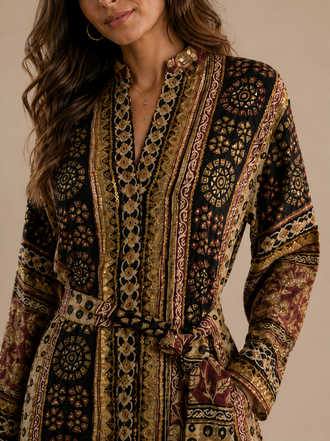 Vintage Silk Button Dress