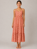 Hand block printed strap dress