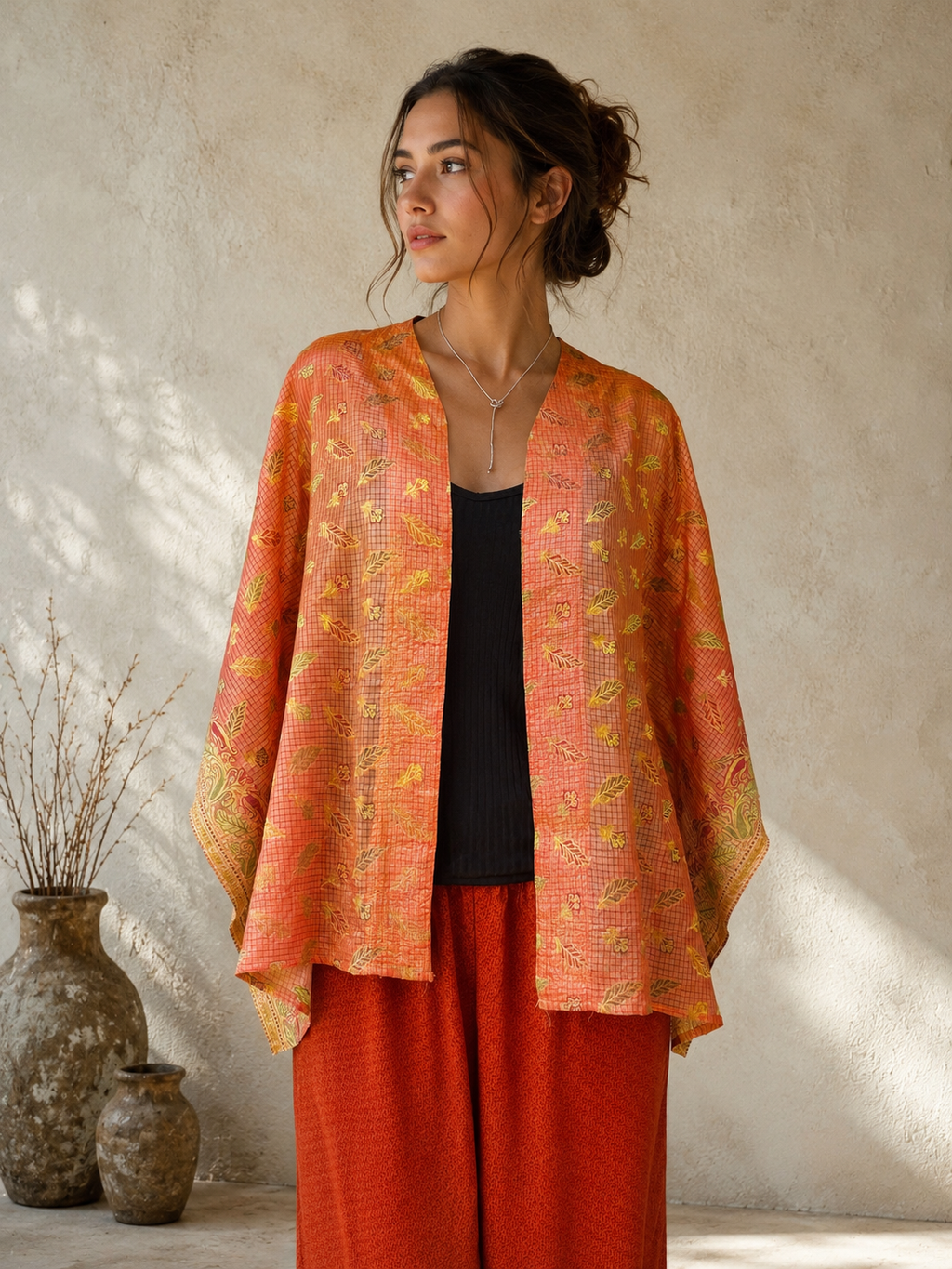 Vintage silk cape