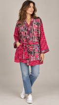 Kimono wrap vintage silk top