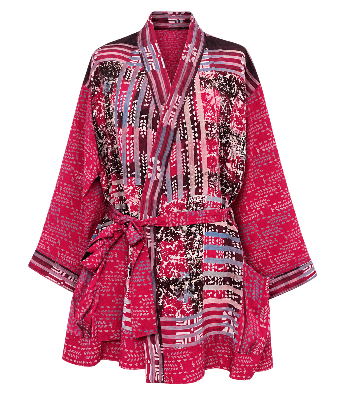 Kimono wrap vintage silk top