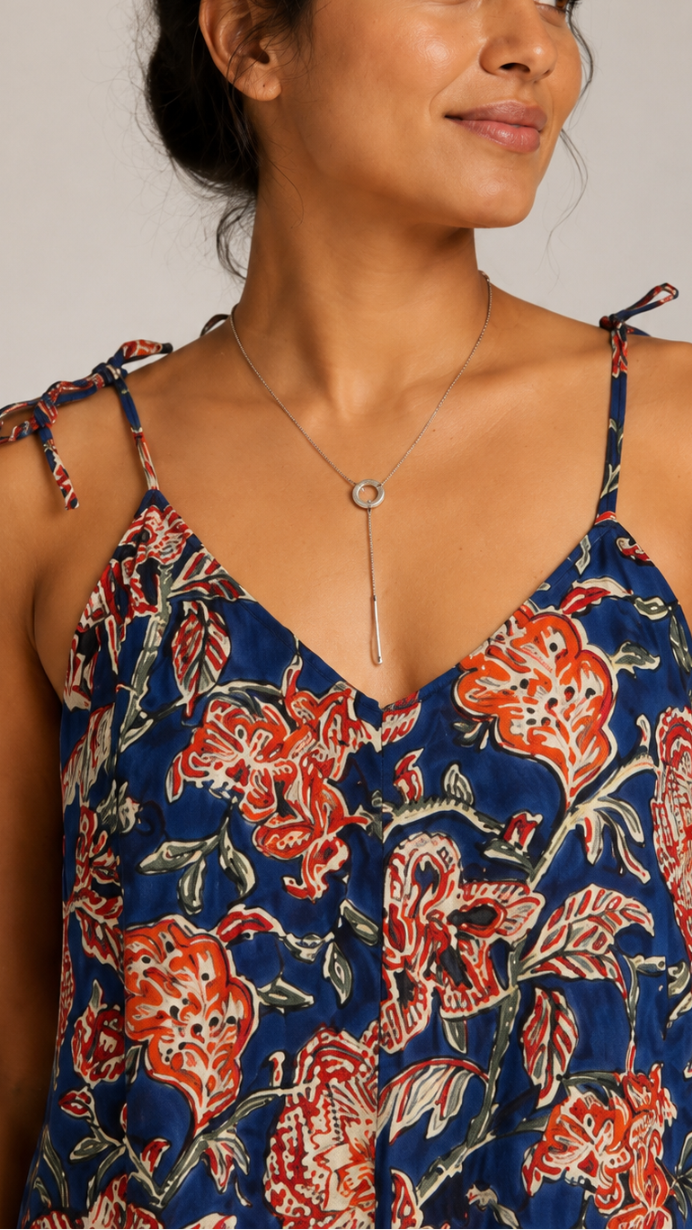 Hand block printed cotton Jumpsuit