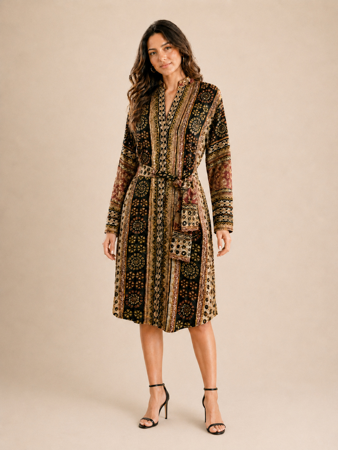 Vintage Silk Button Dress