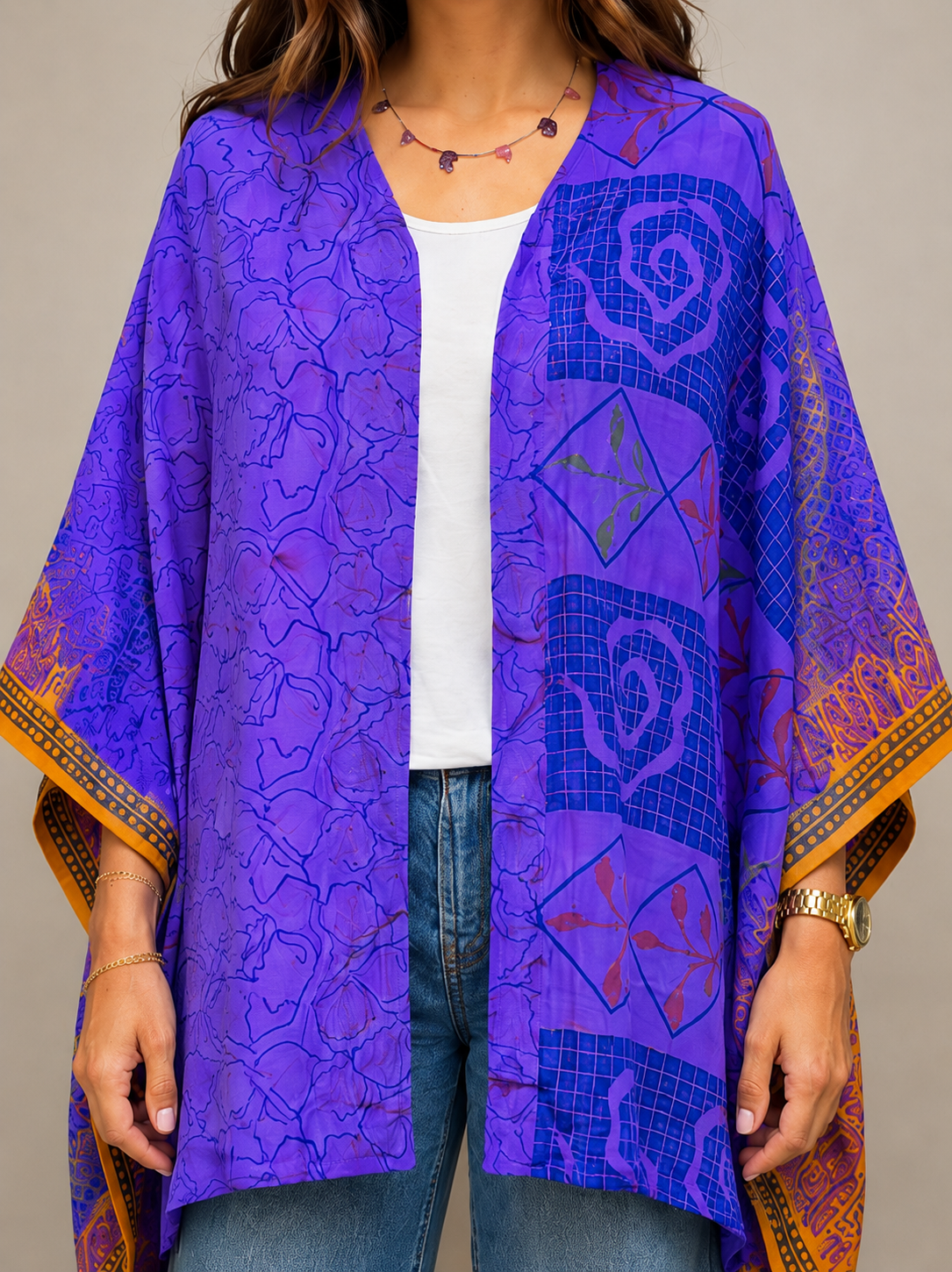 Vintage silk cape