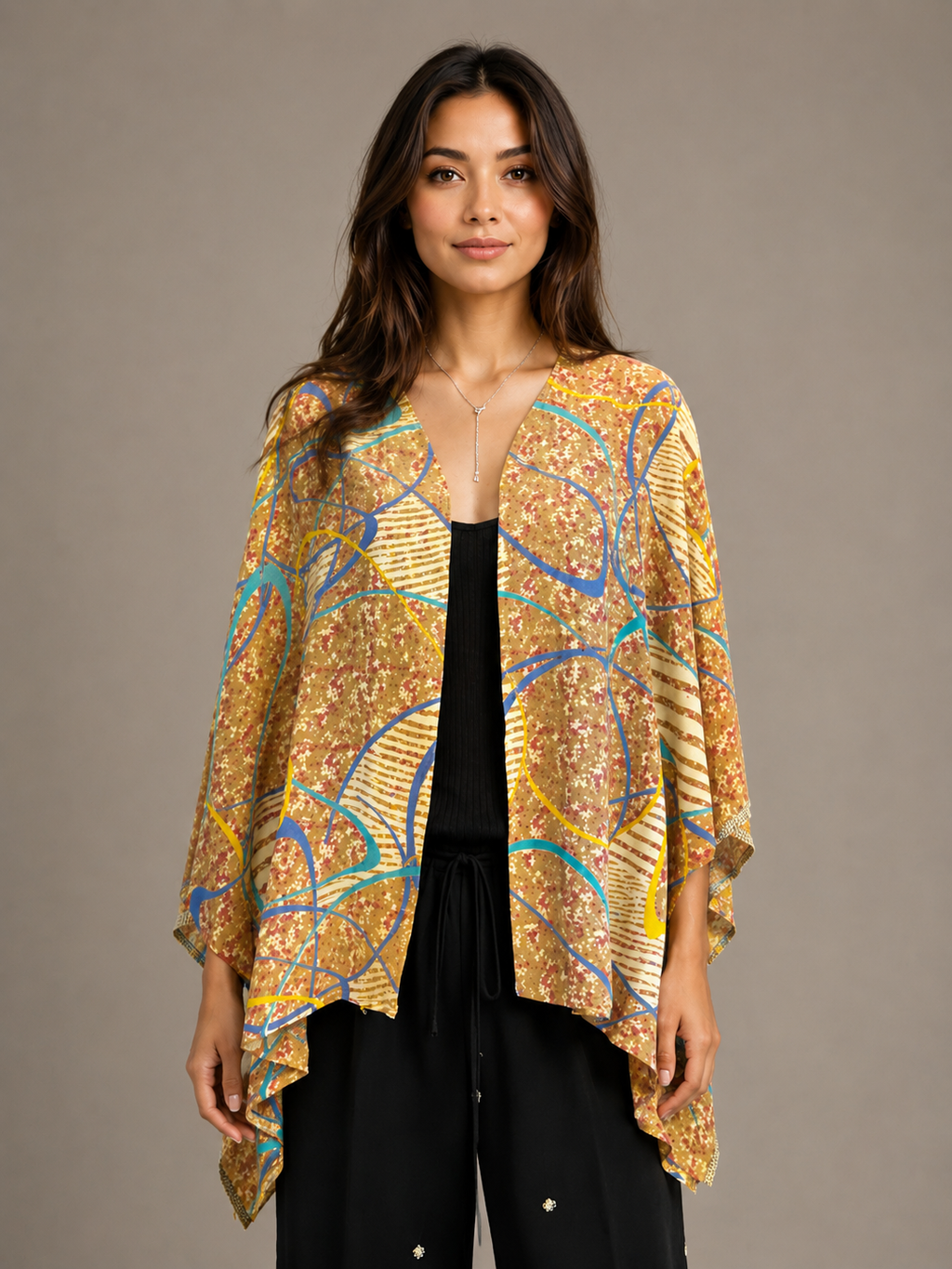Vintage silk cape