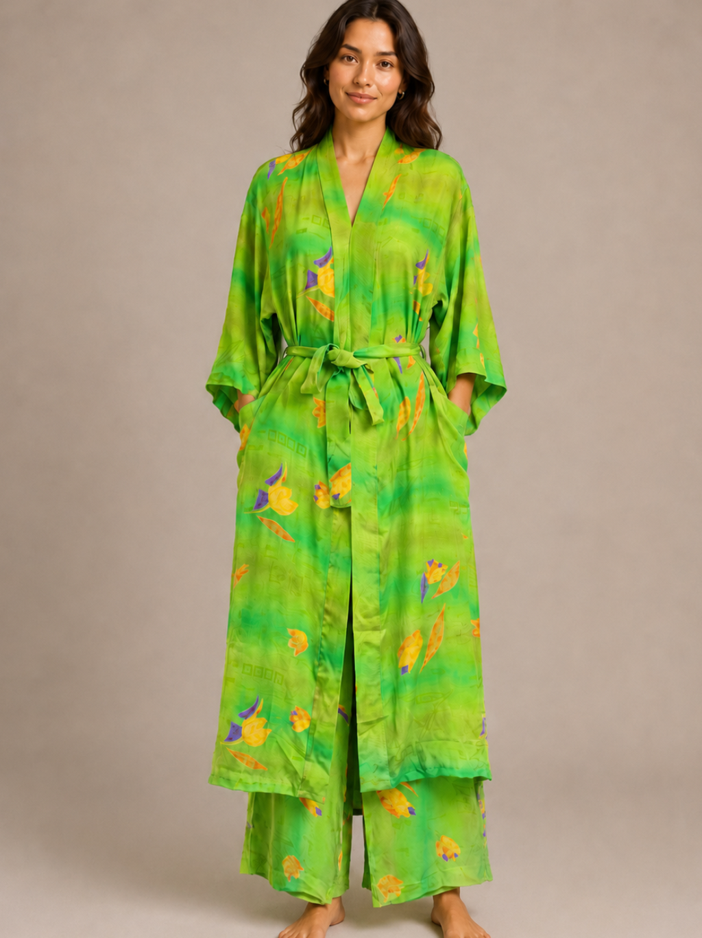 Lounge Wear Kimono with draw string pants