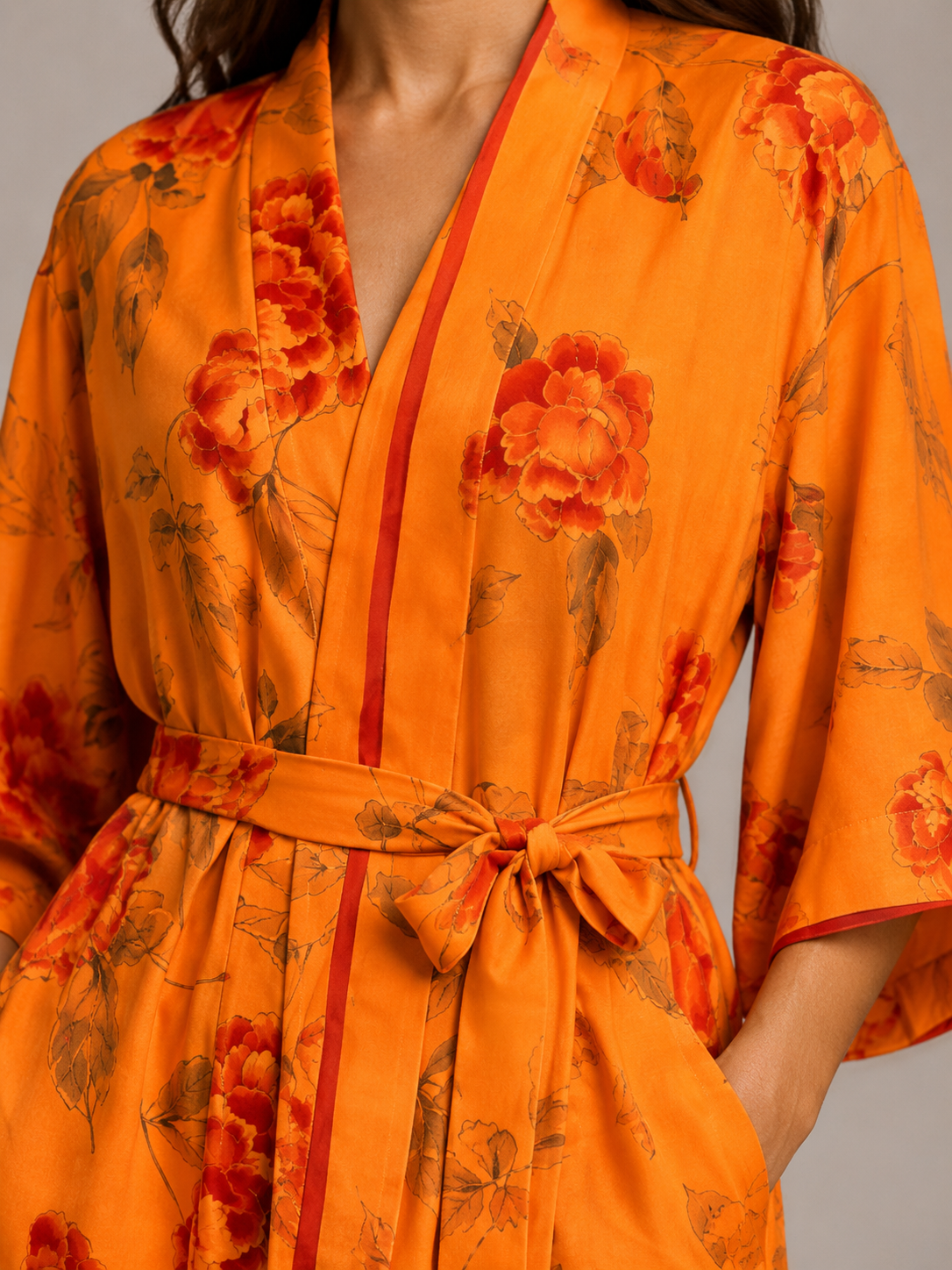 Lounge wear -Kimono with Drawstring Pants