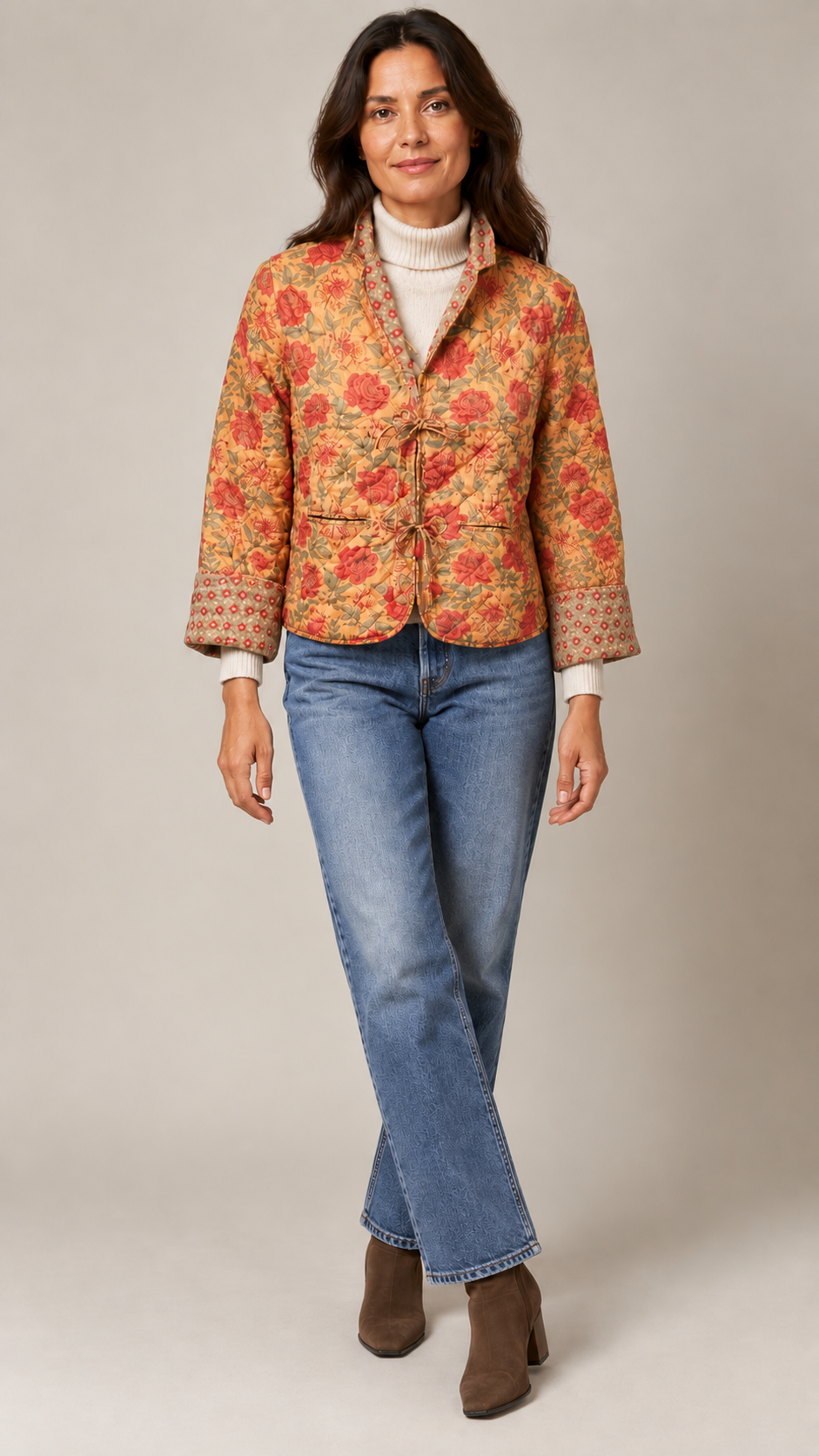 Hand Block Printed Quilted Reversible Cotton Jacket